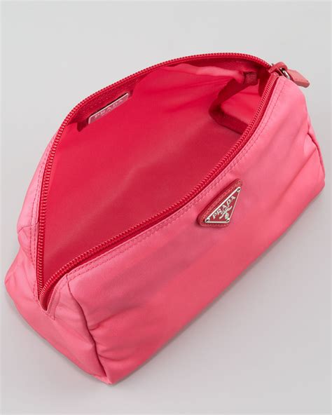 prada candy pink makeup bag|prada nylon pouch bag.